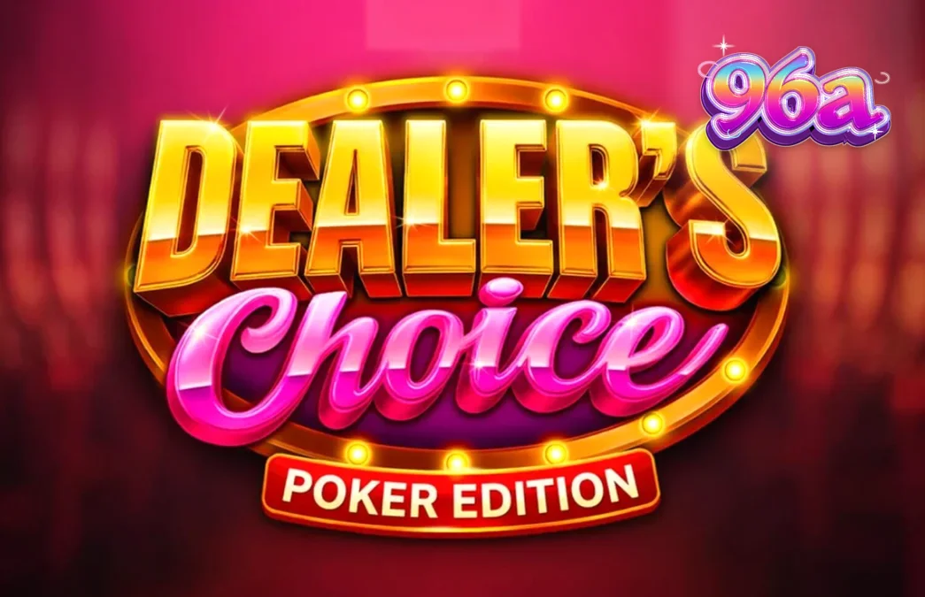 Interface de jogo do slot Dealer’s Choice: Poker Edition com mesa de feltro verde e símbolos de cartas.